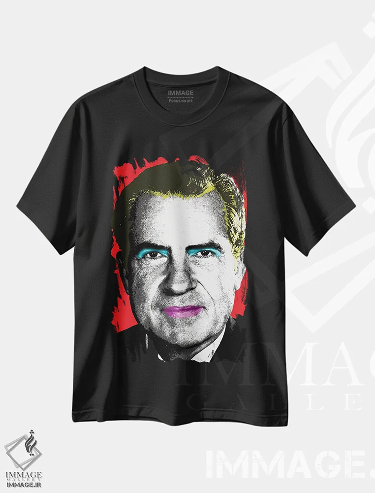 تیشرت مشکی طرح دار تریسی دیکی مونرو، هنر فاخر معاصر اثر گری هاگبن | فروشگاه ایماژ