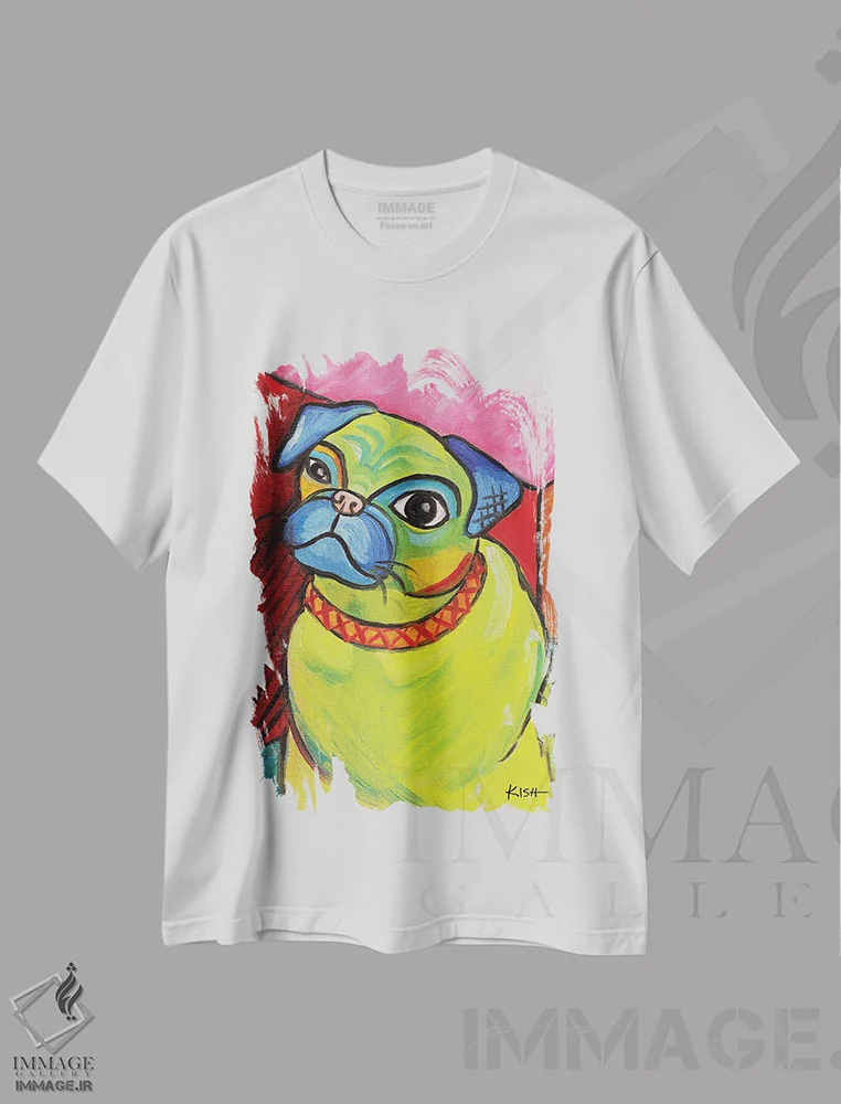 تیشرت سفید طرح دار پاگ پیکاسو، هنر فاخر معاصر اثر گرچن کیش سرانو | immage.ir