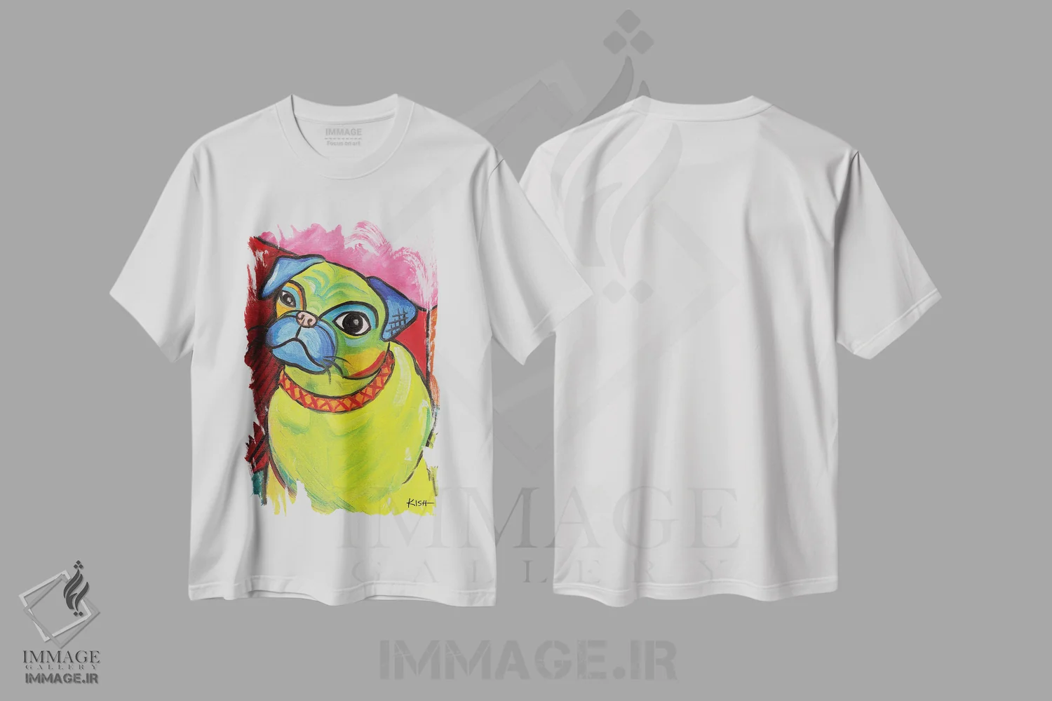 تیشرت سفید طرح دار پاگ پیکاسو، هنر فاخر معاصر اثر گرچن کیش سرانو | immage.ir