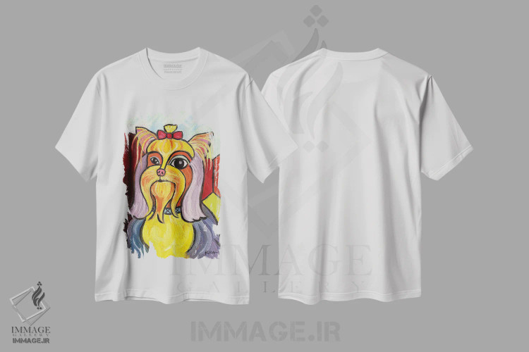 تیشرت سفید طرح دار یورکی پیکاسو، هنر فاخر معاصر اثر گرچن کیش سرانو | immage.ir