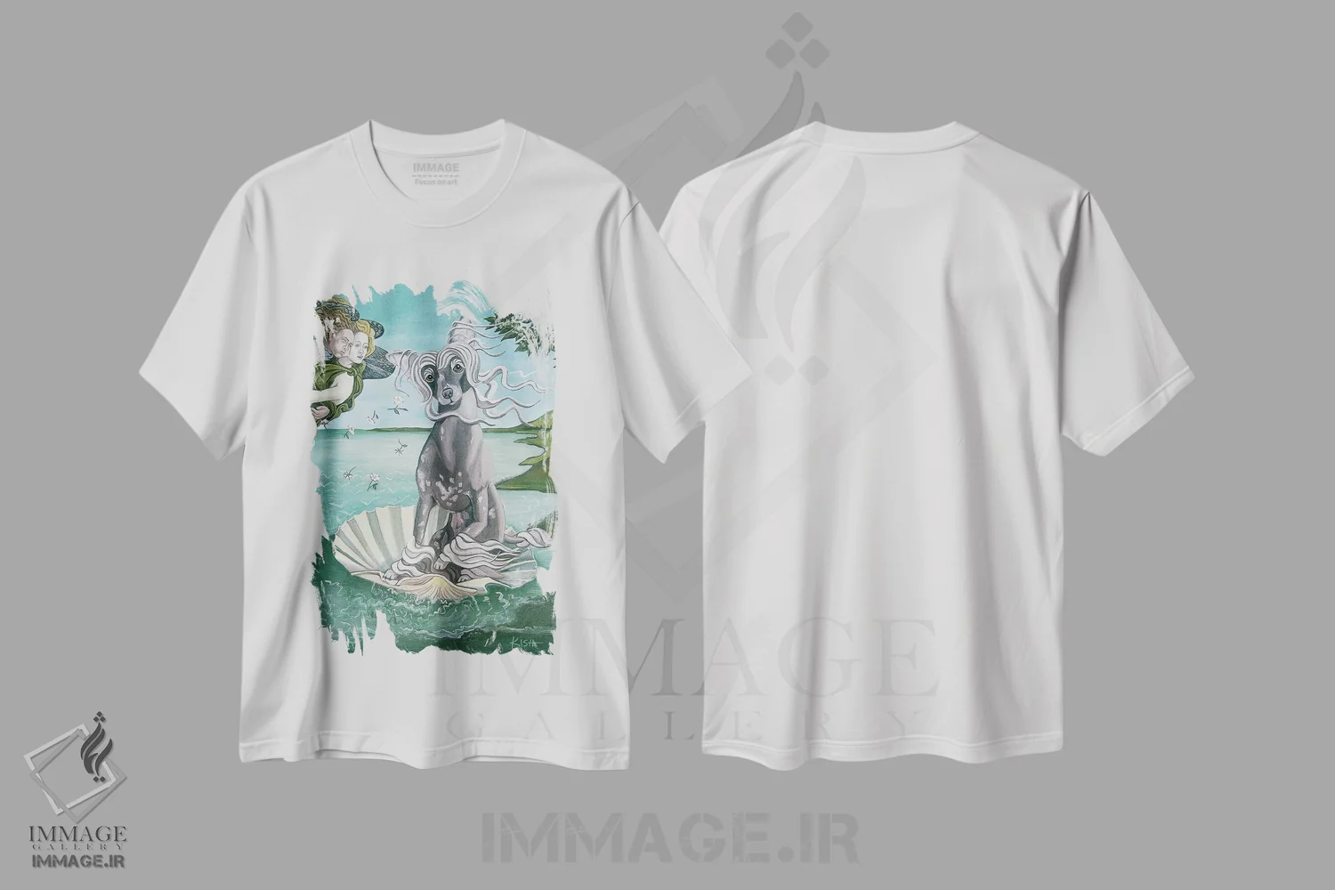 تیشرت سفید طرح دار تولد چاینیز کرستد، هنر فاخر معاصر اثر گرچن کیش سرانو | فروشگاه ایماژ