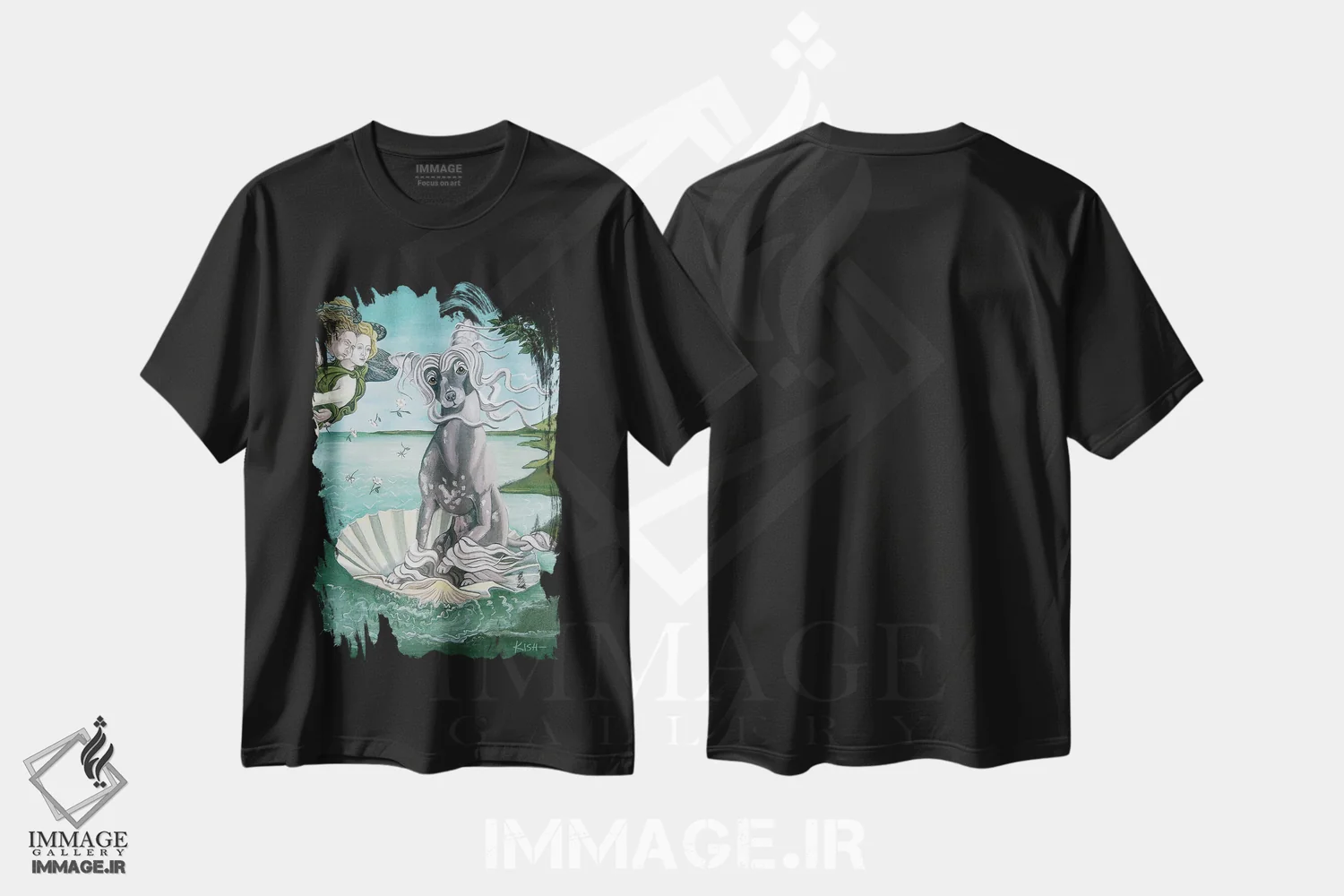 تیشرت مشکی طرح دار تولد چاینیز کرستد، هنر فاخر معاصر اثر گرچن کیش سرانو | immage.ir