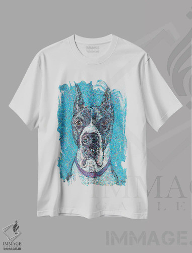 تیشرت سفید طرح دار گریت دین قطره ای، هنر فاخر معاصر اثر گرچن کیش سرانو | فروشگاه ایماژ