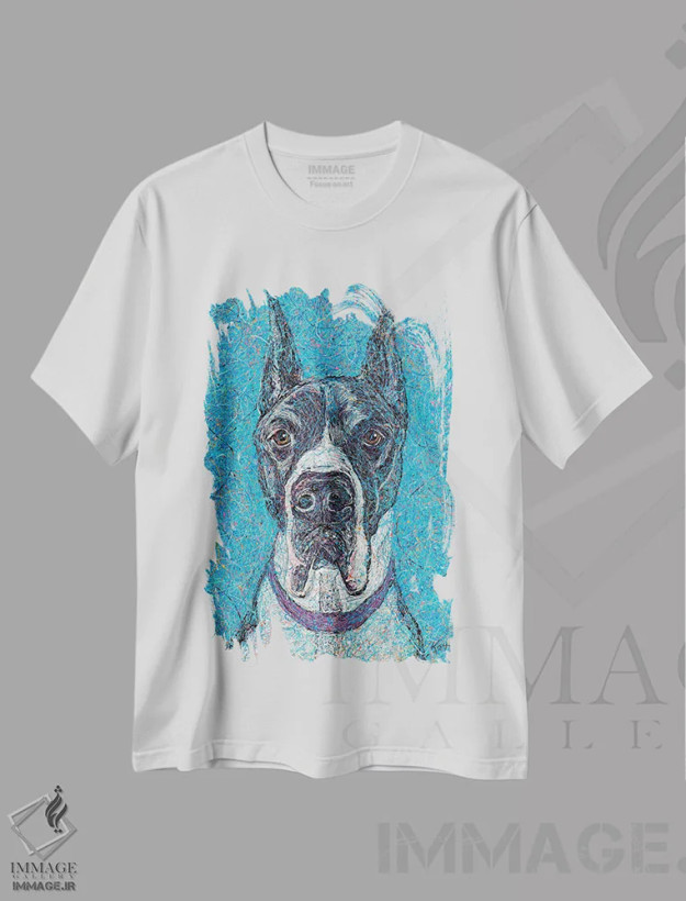 تیشرت سفید طرح دار گریت دین قطره ای، هنر فاخر معاصر اثر گرچن کیش سرانو | فروشگاه ایماژ