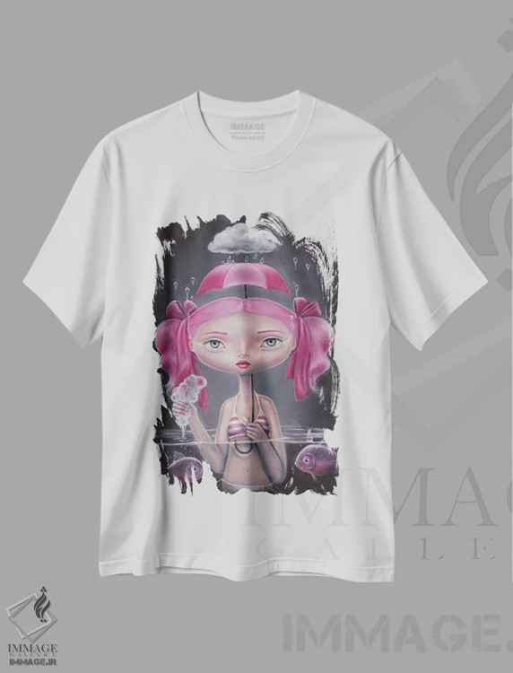 تیشرت سفید طرح دار حلقه، دکوراسیون جایگزین اثر گوک جن یوک سک | immage.ir