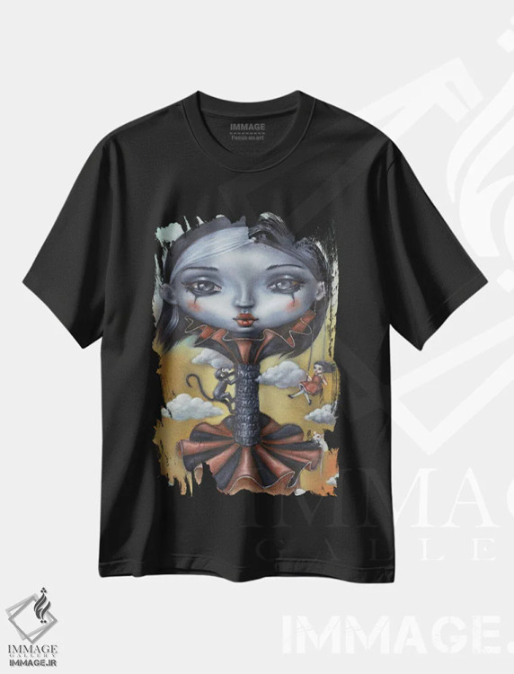 تیشرت مشکی طرح دار همراهی کردن، دکوراسیون جایگزین اثر گوک جن یوک سک | immage.ir