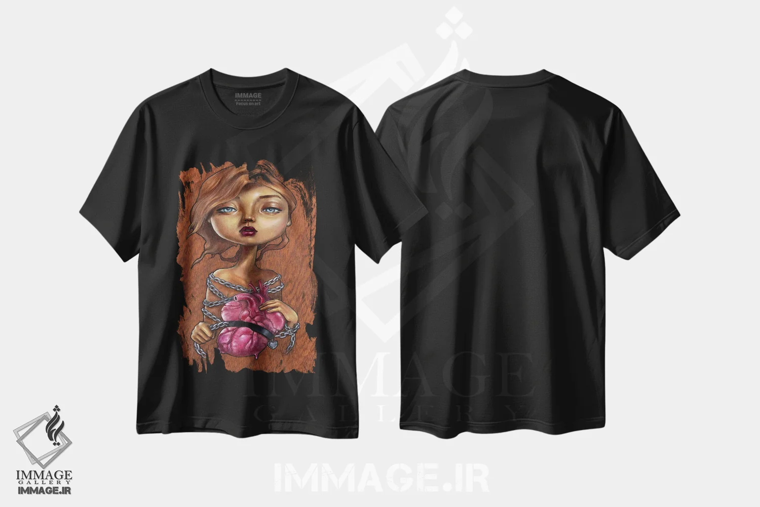 تیشرت مشکی طرح دار گیر افتاده، دکوراسیون جایگزین اثر گوک جن یوک سک | immage.ir