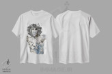 تیشرت سفید طرح دار موریسون، هنر فاخر معاصر اثر گلیل | immage.ir