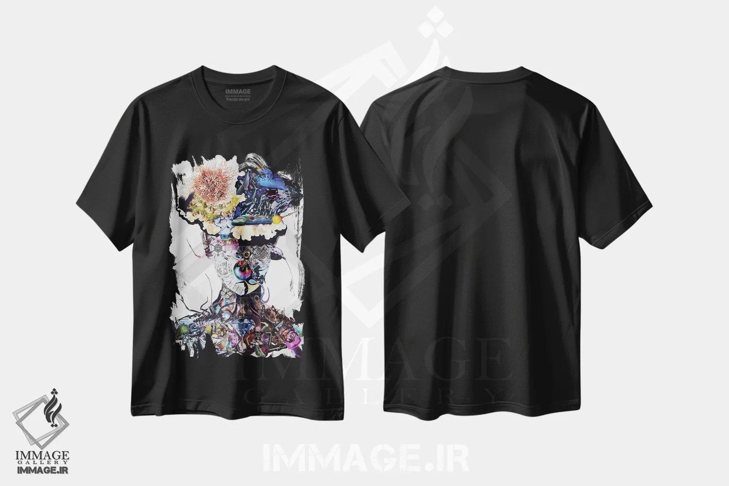 تیشرت مشکی طرح دار زیبای عجیب، مدیوم اثر گلیل | فروشگاه ایماژ