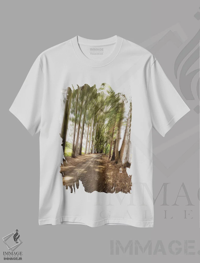 تیشرت سفید طرح دار پیچش ۱، مدیوم اثر گلاوکو منهالی | immage.ir