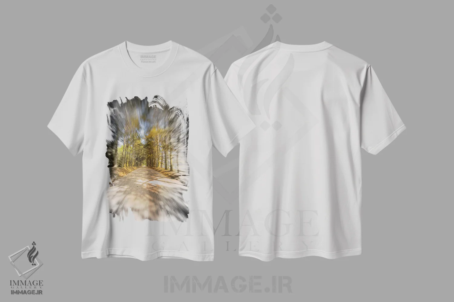 تیشرت سفید طرح دار پیچش ۲، مدیوم اثر گلاوکو منهالی | فروشگاه ایماژ