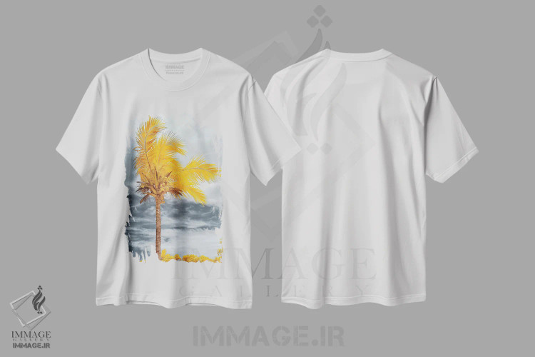 تیشرت سفید طرح دار نارگیل، عکاسی با رنگ های درخشان اثر گلاوکو منهالی | immage.ir