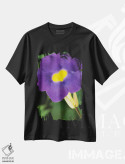 تیشرت مشکی طرح دار گل بنفش و زرد، مدیوم اثر گلاوکو منهالی | immage.ir