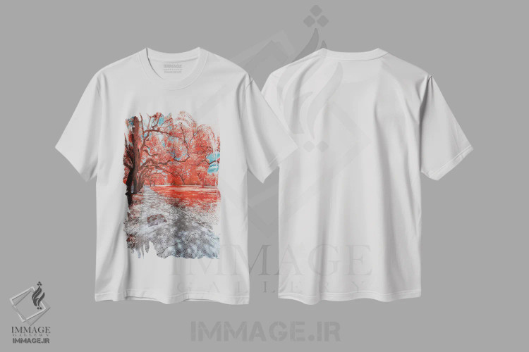 تیشرت سفید طرح دار میامی مادون قرمز ۴، مدیوم اثر گلاوکو منهالی | immage.ir