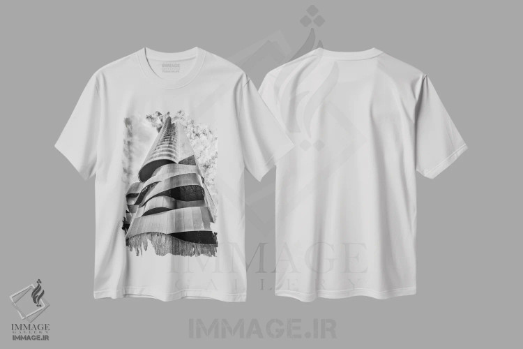 تیشرت سفید طرح دار عکاسی خیابانی ۱۰، عکاسی سیاه و سفید اثر گلاوکو منهالی | فروشگاه ایماژ