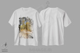 تیشرت سفید طرح دار منظره شماره ۲۱، مدیوم اثر گلاوکو منهالی | فروشگاه ایماژ