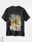تیشرت مشکی طرح دار منظره شماره ۲۱، مدیوم اثر گلاوکو منهالی | immage.ir