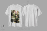 تیشرت سفید طرح دار جنگل گرمسیری شماره ۱۸، مدیوم اثر گلاوکو منهالی | فروشگاه ایماژ