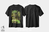 تیشرت مشکی طرح دار جنگل گرمسیری شماره ۲۵، مدیوم اثر گلاوکو منهالی | فروشگاه ایماژ