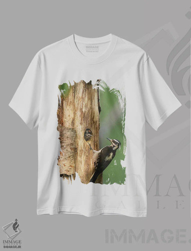 تیشرت سفید طرح دار آثار گری لوهِم - immage.ir
