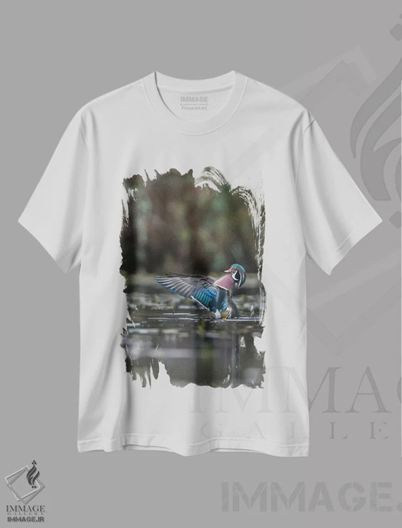 تیشرت سفید طرح دار آثار گری لوهِم - فروشگاه ایماژ