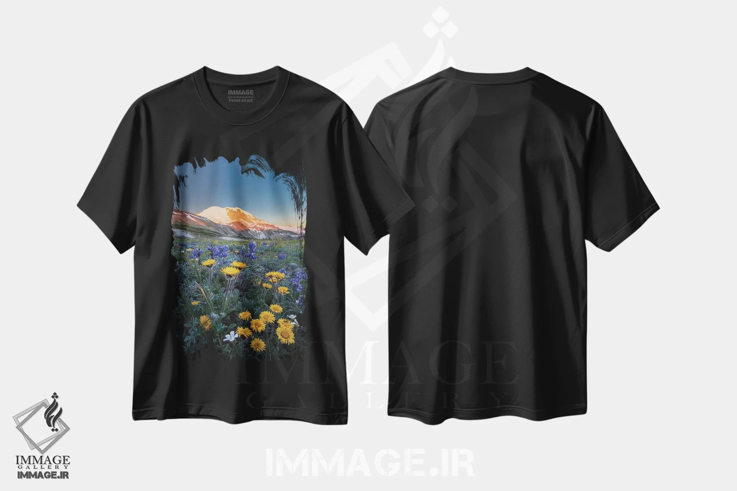 تیشرت مشکی طرح دار آثار گری لوهِم - immage.ir