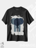 تیشرت مشکی طرح دار فیل، تزئینی اثر گرگ مابلی | فروشگاه ایماژ