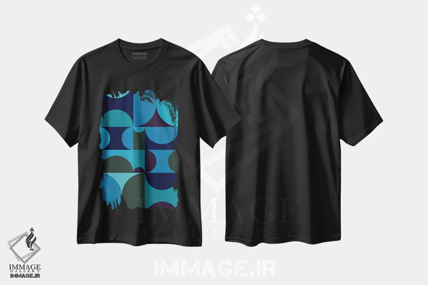 تیشرت مشکی طرح دار رادیا ۲، آبستره اثر گرگ مابلی | فروشگاه ایماژ