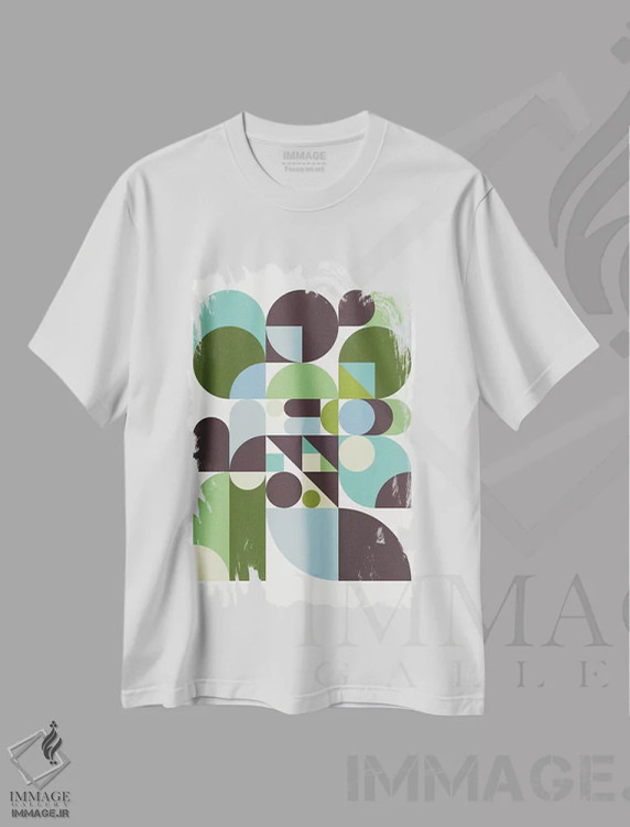 تیشرت سفید طرح دار سنگ ریزه ها اثر گرگ مابلی | immage.ir