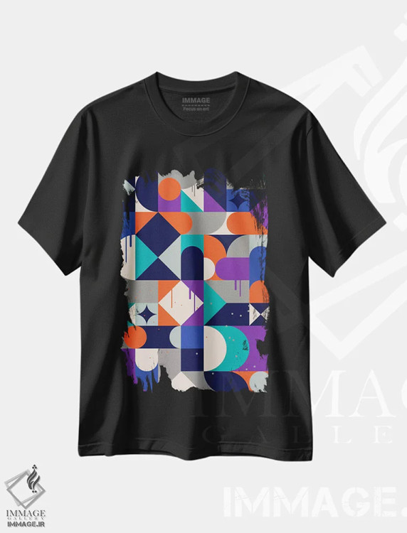 تیشرت مشکی طرح دار رنو اثر گرگ مابلی | فروشگاه ایماژ
