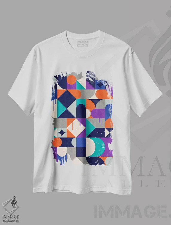 تیشرت سفید طرح دار رنو اثر گرگ مابلی | immage.ir