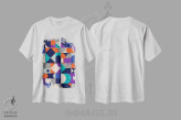 تیشرت سفید طرح دار رنو اثر گرگ مابلی | immage.ir