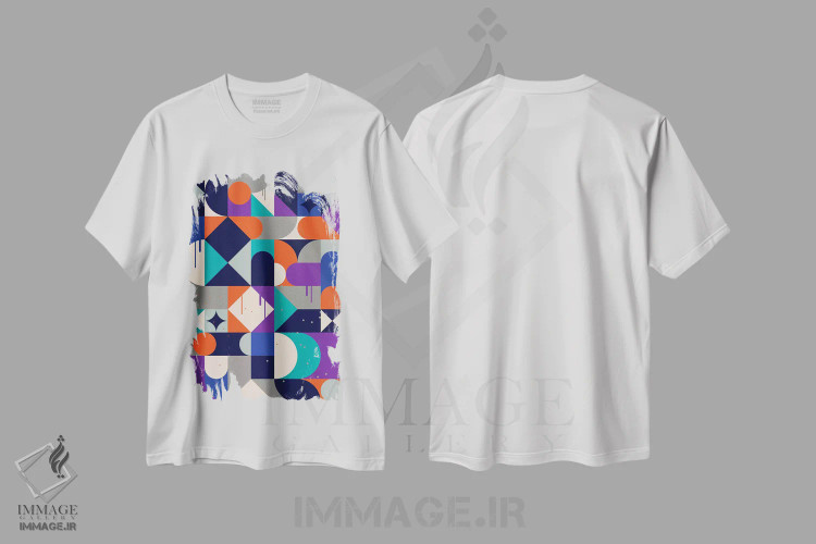 تیشرت سفید طرح دار رنو اثر گرگ مابلی | immage.ir