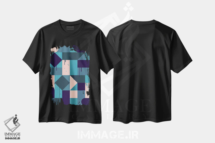 تیشرت مشکی طرح دار ویلا اثر گرگ مابلی | immage.ir