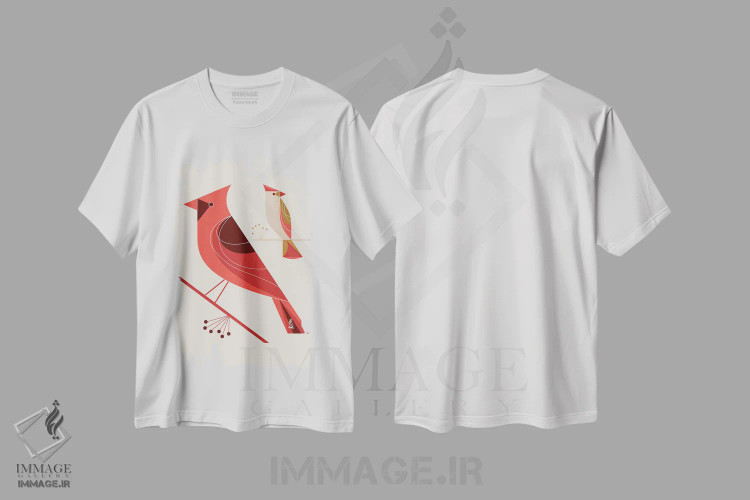تیشرت سفید طرح دار کاردینال ها، تزئینی اثر گرگ مابلی | فروشگاه ایماژ