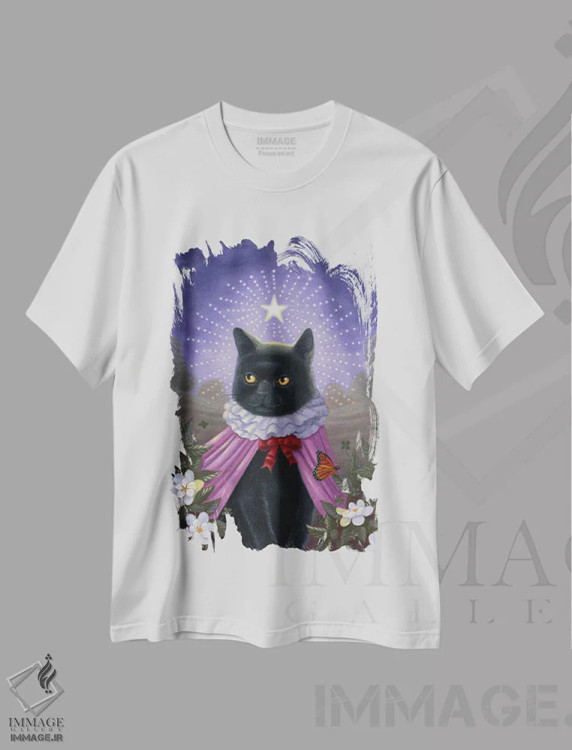 تیشرت سفید طرح دار جذابیت های او، هنر فاخر معاصر اثر جینا ماتارازو | immage.ir