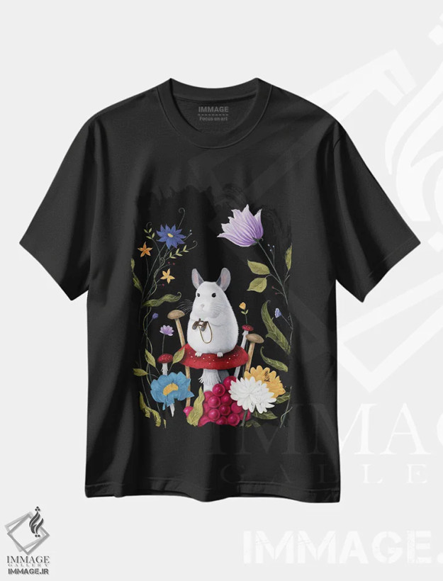 تیشرت مشکی طرح دار ماجرایی برای والتر، مدیوم اثر جینا ماتارازو | فروشگاه ایماژ