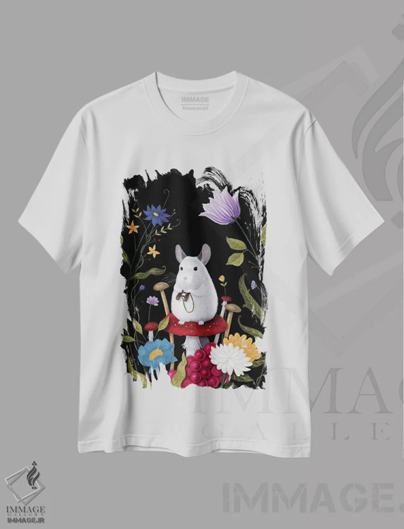 تیشرت سفید طرح دار ماجرایی برای والتر، مدیوم اثر جینا ماتارازو | immage.ir