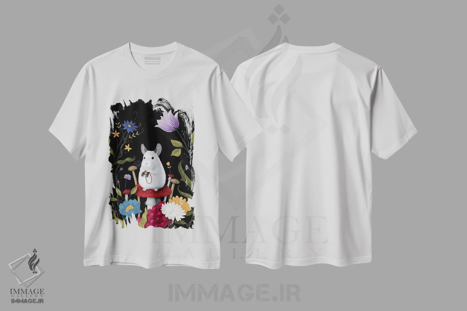 تیشرت سفید طرح دار ماجرایی برای والتر، مدیوم اثر جینا ماتارازو | immage.ir