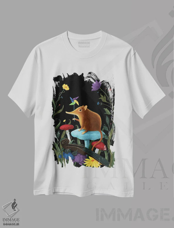 تیشرت سفید طرح دار گنجینه های هرشل، دکور معاصر اثر جینا ماتارازو | immage.ir