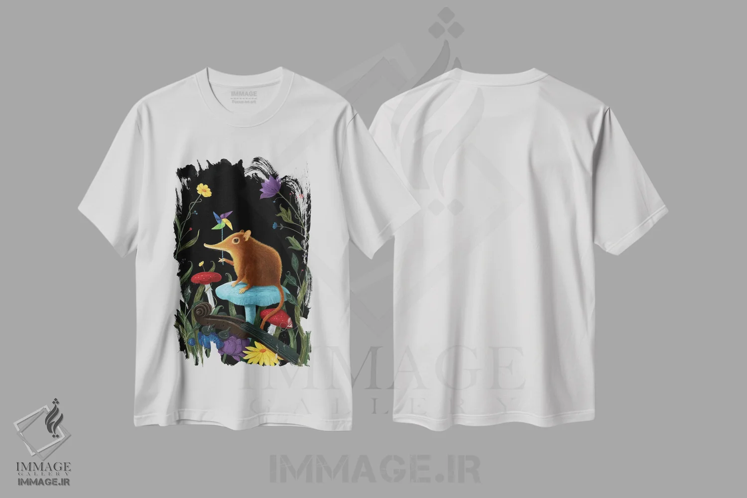 تیشرت سفید طرح دار گنجینه های هرشل، دکور معاصر اثر جینا ماتارازو | immage.ir