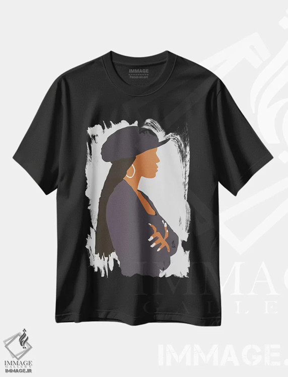 تیشرت مشکی طرح دار عدالت شاعرانه - جنت، هنر آمریکایی آفریقایی تبار اثر جنادپاپ | immage.ir