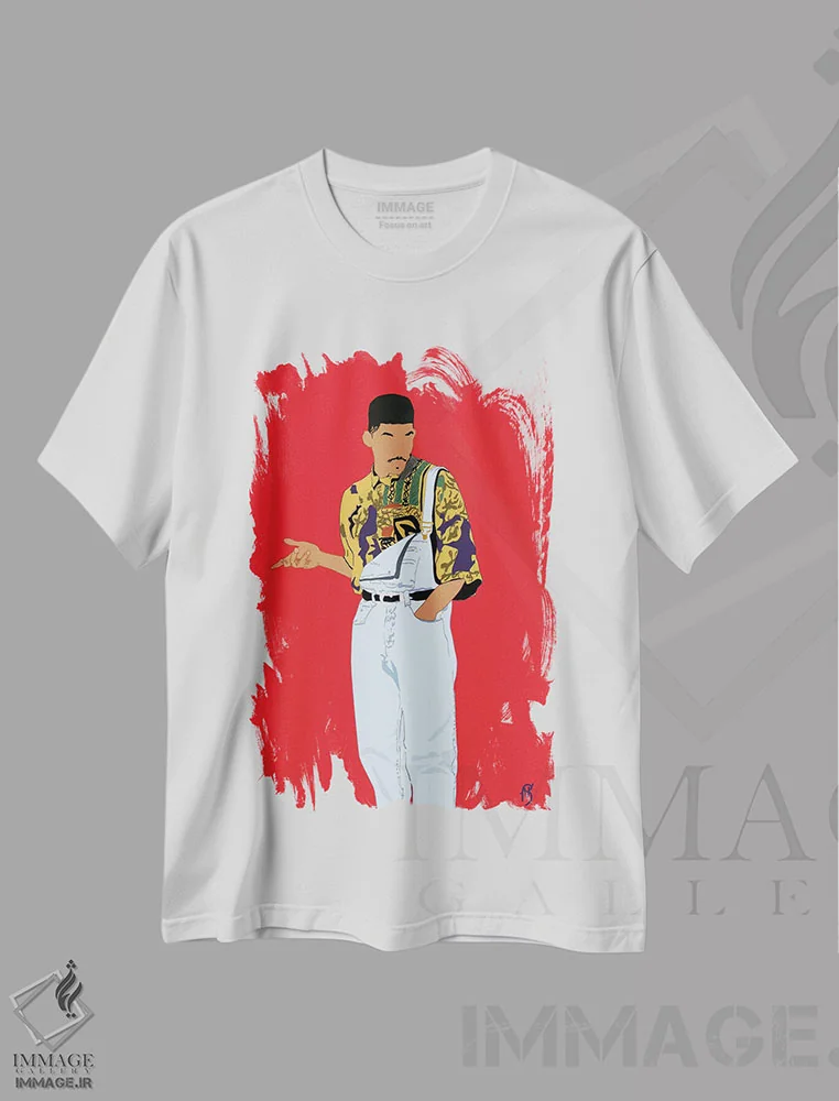 تیشرت سفید طرح دار ویل ۲، هنر آمریکایی آفریقایی تبار اثر جنادپاپ | immage.ir