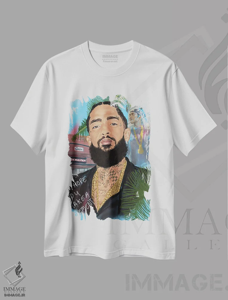 تیشرت سفید طرح دار حرکتی بساز، هنر دیجیتال اثر جنادپاپ | immage.ir