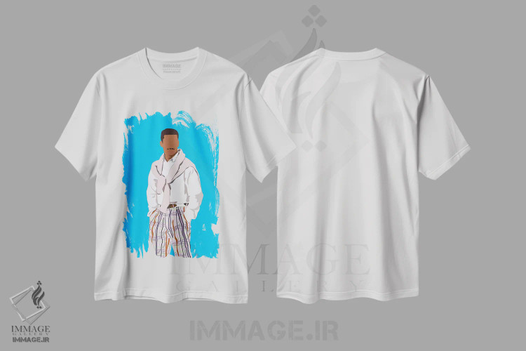 تیشرت سفید طرح دار کارلتون، هنر آمریکایی آفریقایی تبار اثر جنادپاپ | immage.ir