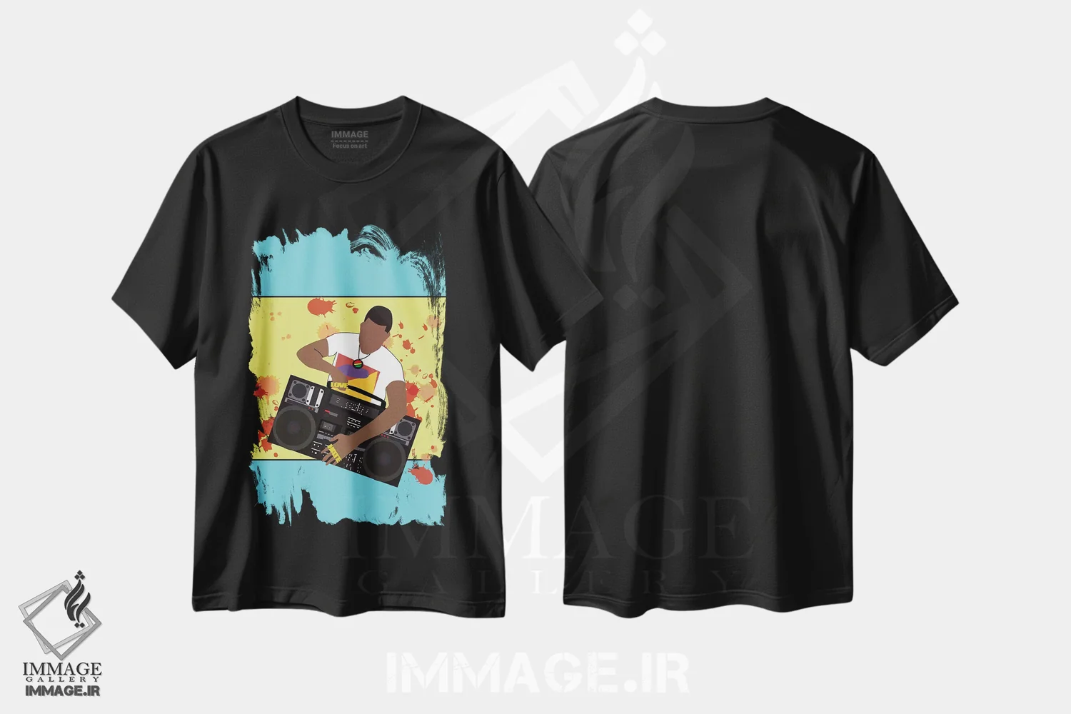 تیشرت مشکی طرح دار کار درست را انجام بده، هنر آمریکایی آفریقایی تبار اثر جنادپاپ | immage.ir