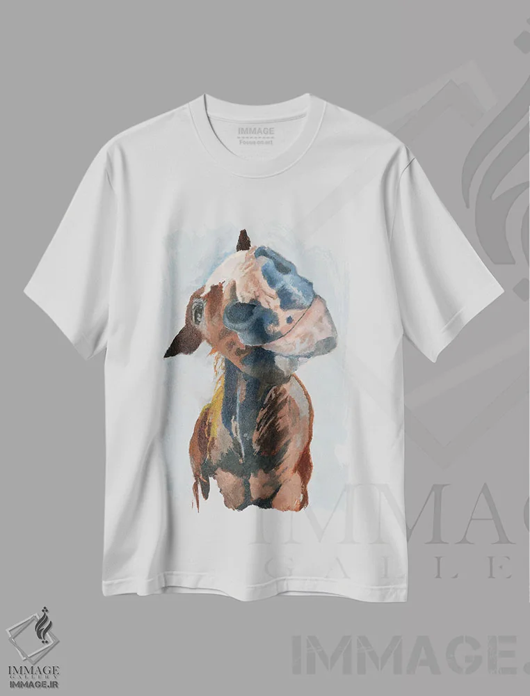 تیشرت سفید طرح دار تردید، دکور معاصر اثر جن فارل | immage.ir