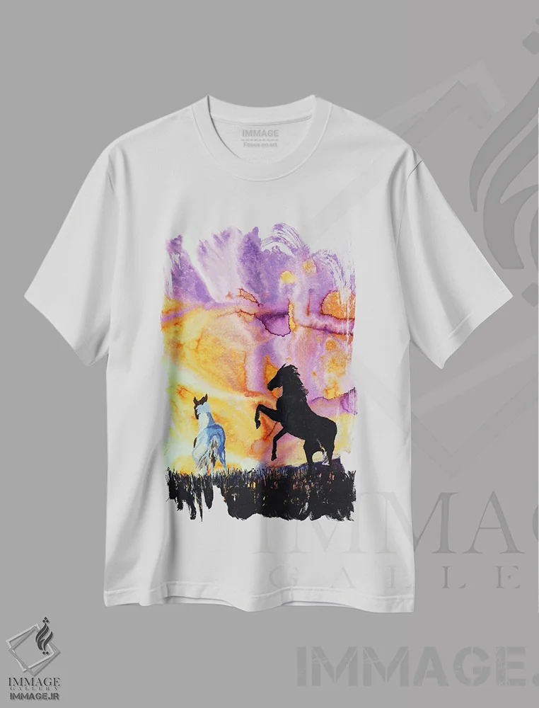 تیشرت سفید طرح دار جایی بین دو دنیا، دکور معاصر اثر جن فارل | immage.ir