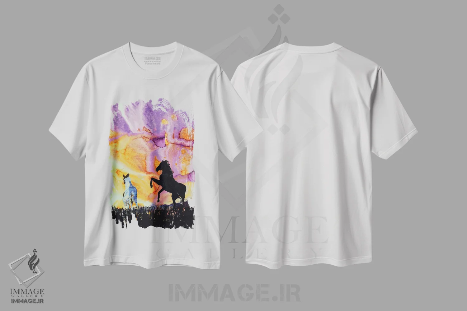 تیشرت سفید طرح دار جایی بین دو دنیا، دکور معاصر اثر جن فارل | immage.ir