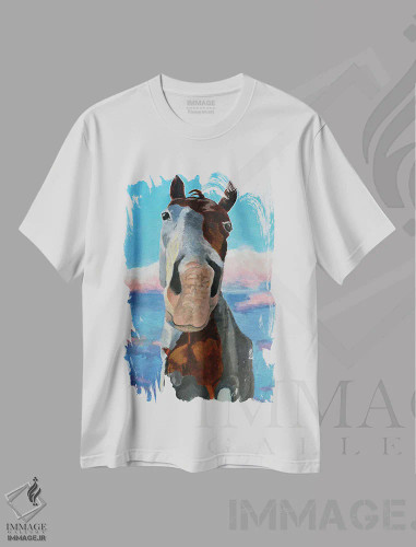 تیشرت سفید طرح دار ناظر، دکور معاصر اثر جن فارل | فروشگاه ایماژ